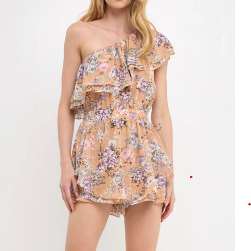 Free The Roses Floral Romper XS